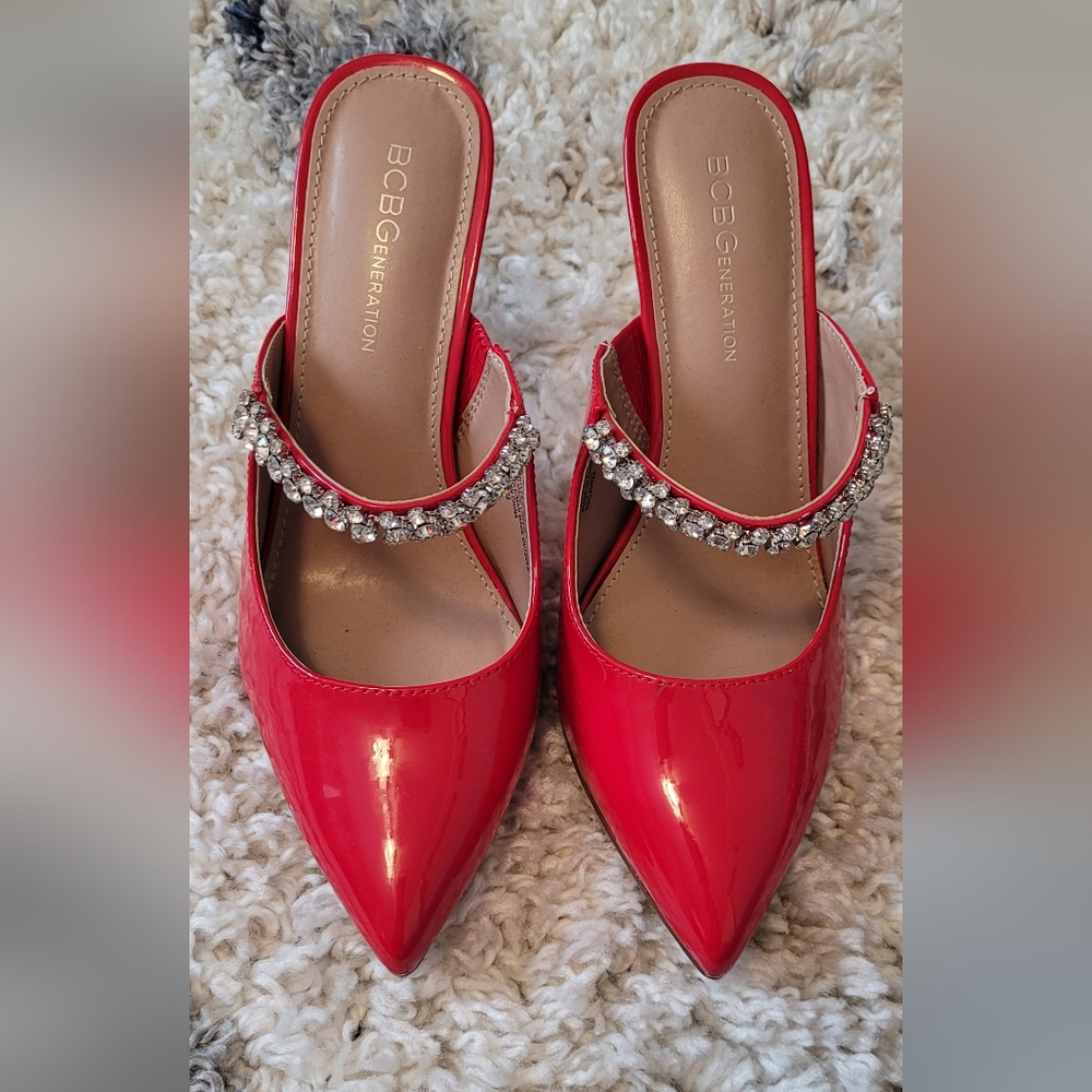 BCB Generation Healed BLING Chain Mule, size 7.5